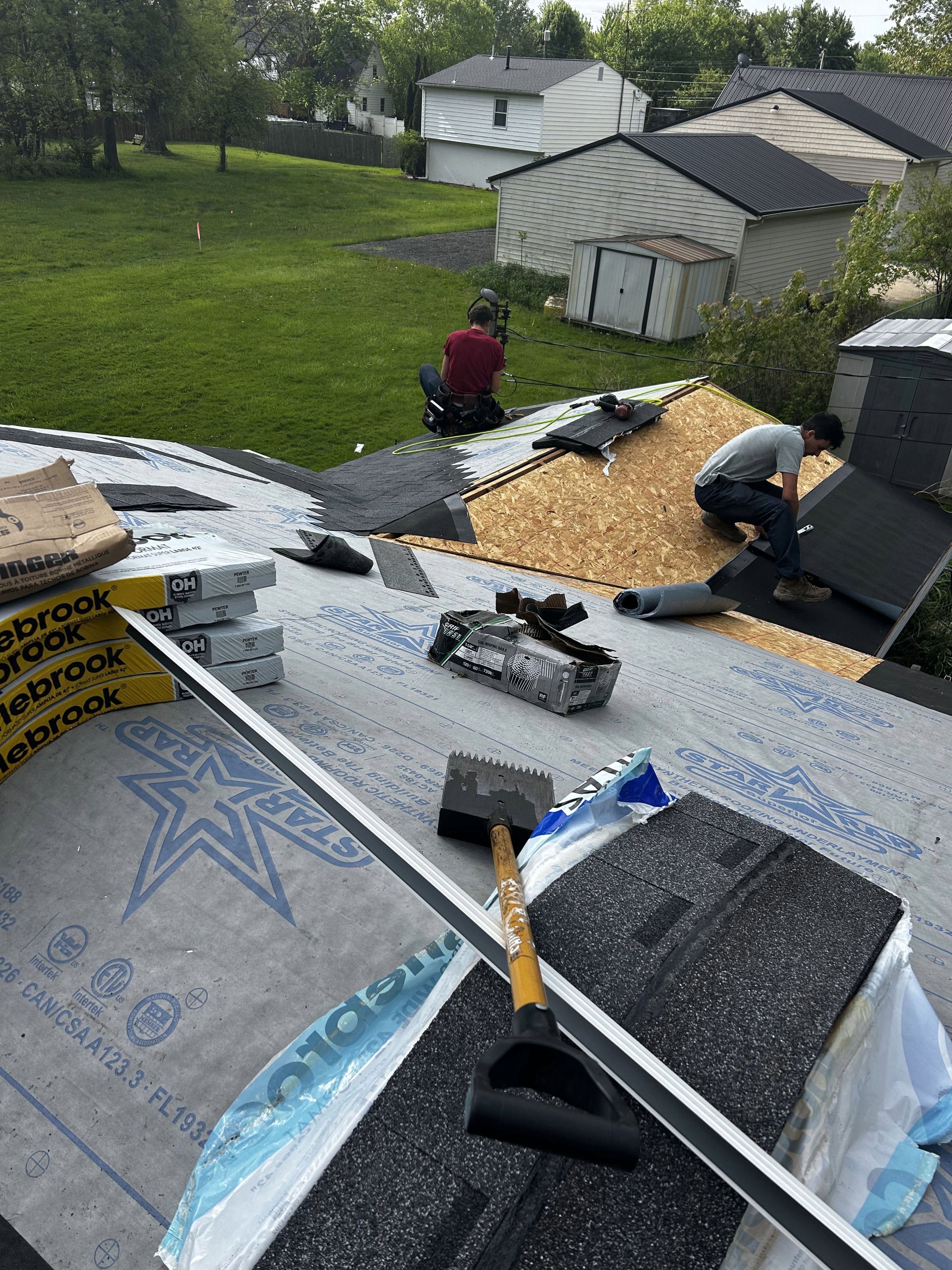 Roof Replacement in Warren, OH (During)